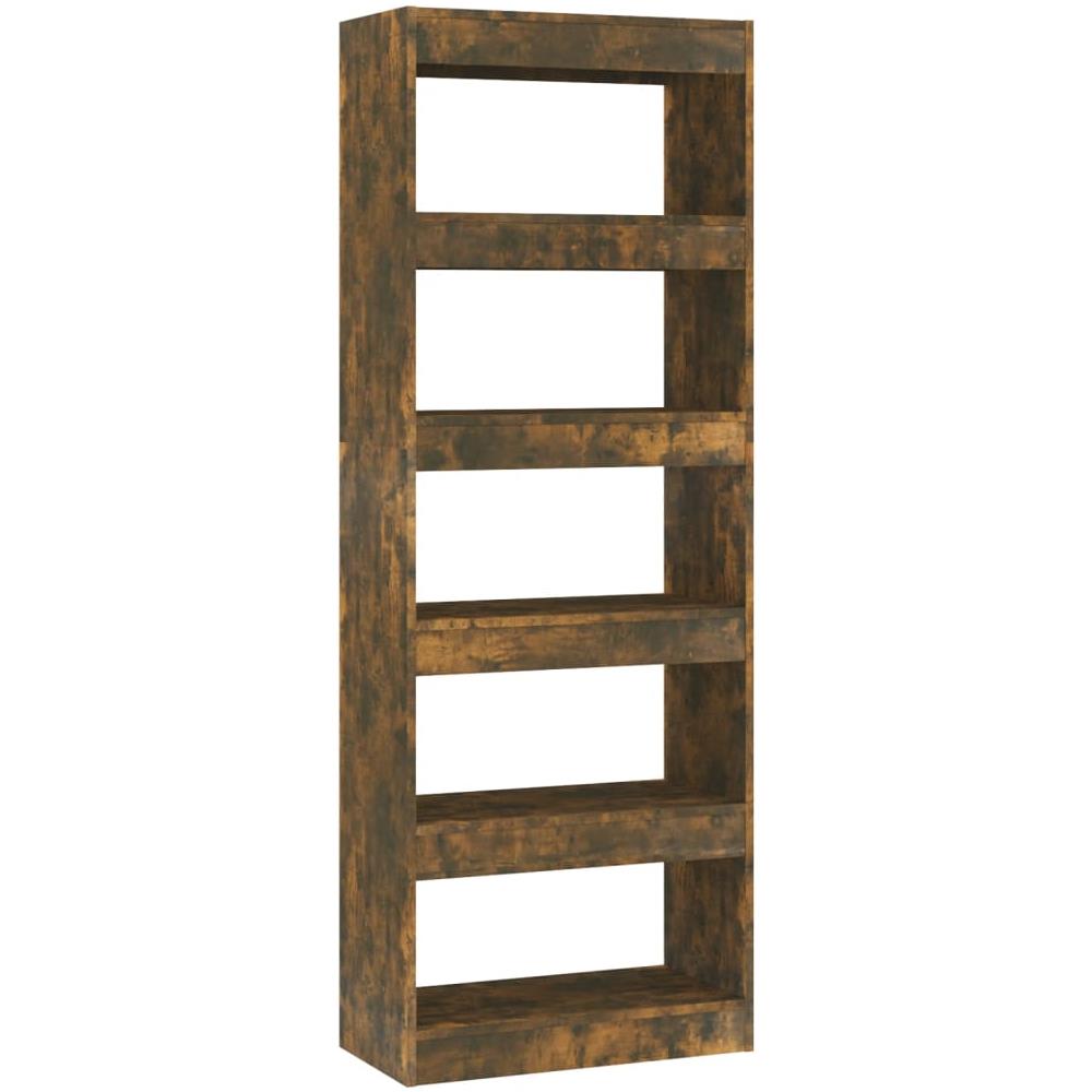 Libreria /Divisorio Rovere Fumo 60x30x166 cm in Truciolato - Foto 2