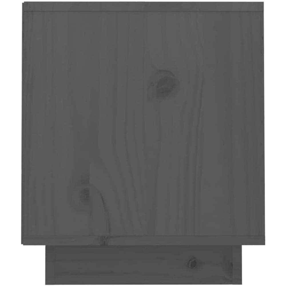 Mobile Porta Tv Grigio 70x34x40 Cm In Legno Massello Di Pino - Foto 9