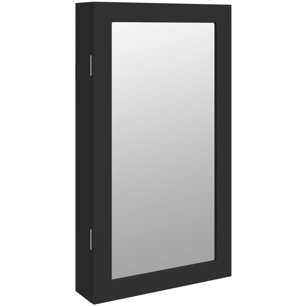 Armadio Portagioie A Specchio Con Luci Led A Parete Nero - Foto 2