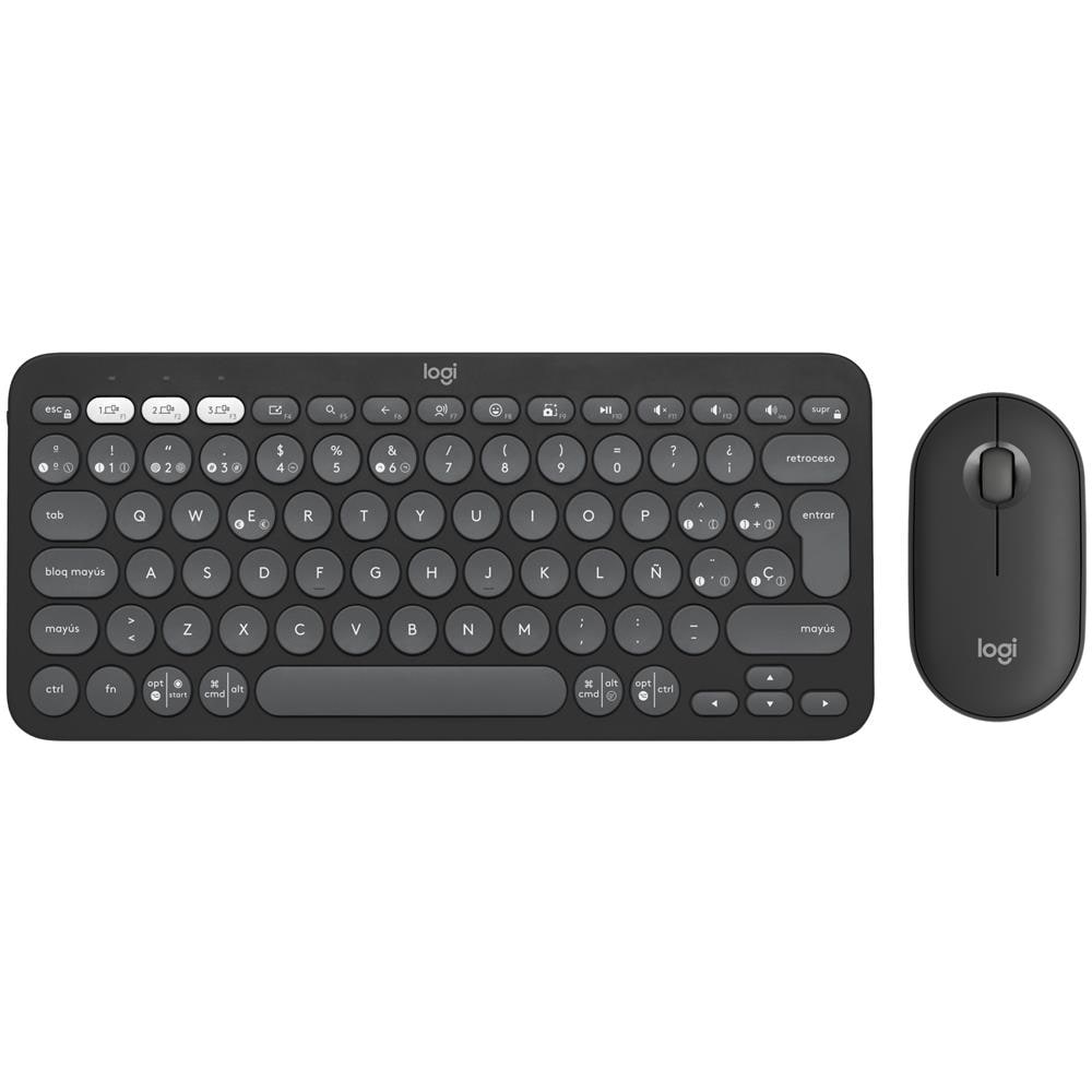 Tastiera e Mouse Wireless 920-012227  (Layout Spagnolo) Colore Grafite - Foto 1