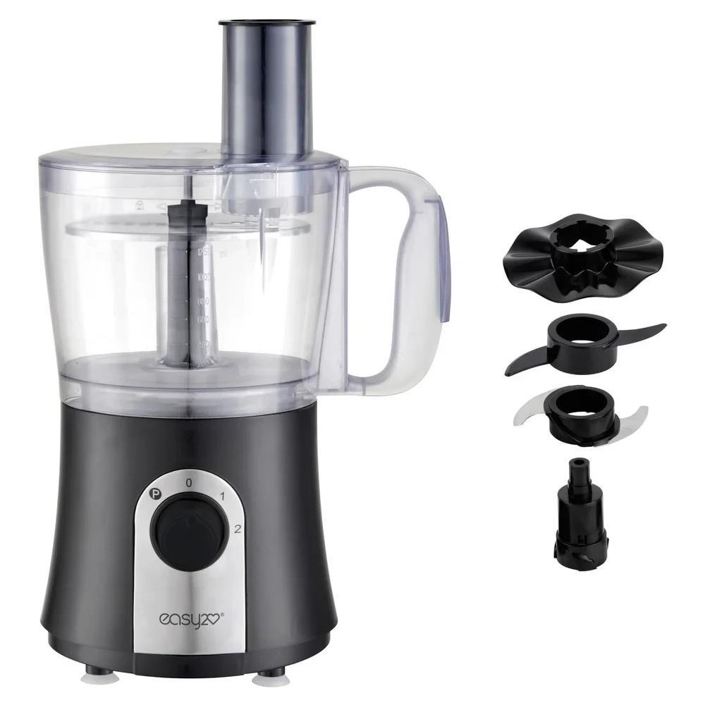 Robot Da Cucina 600w 1.25 Lt Impastatrice Multifunzione Con Accessori Inox - Foto 1