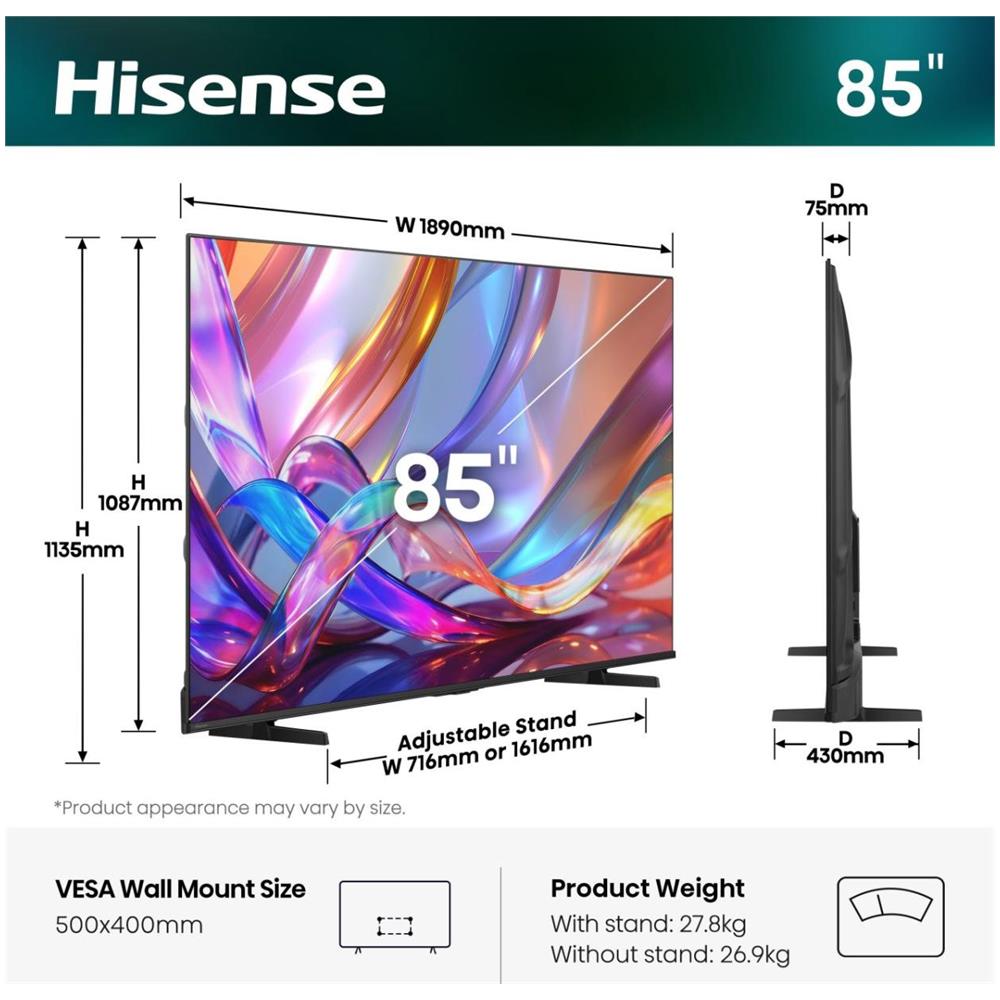 85E79S TV 2,16 m (85") 4K Ultra HD Smart TV Wi-Fi Nero - Foto 14