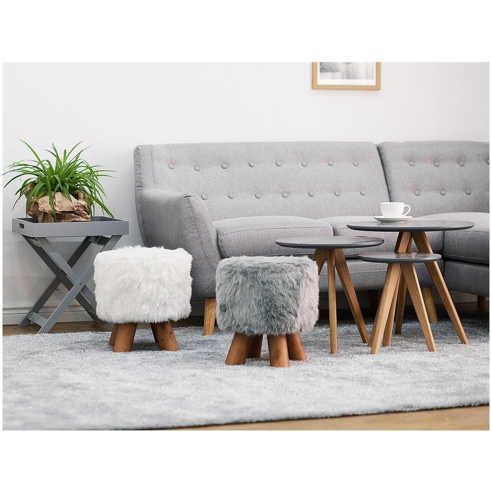 Pouf Rotondo In Iuta Boho - 55x55x30 Cm, Poggiapiedi, Sgabello, Tavolino, Per Soggiorno E Camera