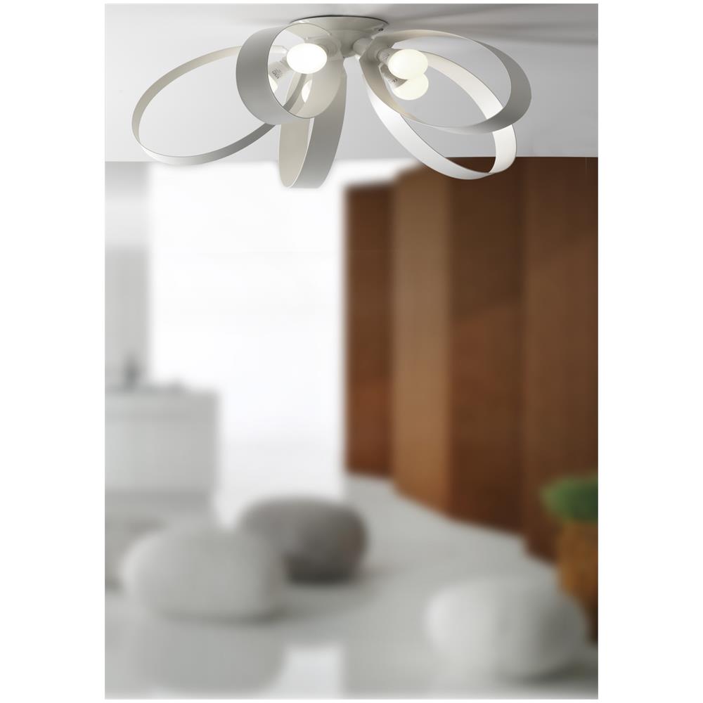 Plafoniera Moderna 5 Luci In Metallo Laccato Grigio Antracite - Foto 1