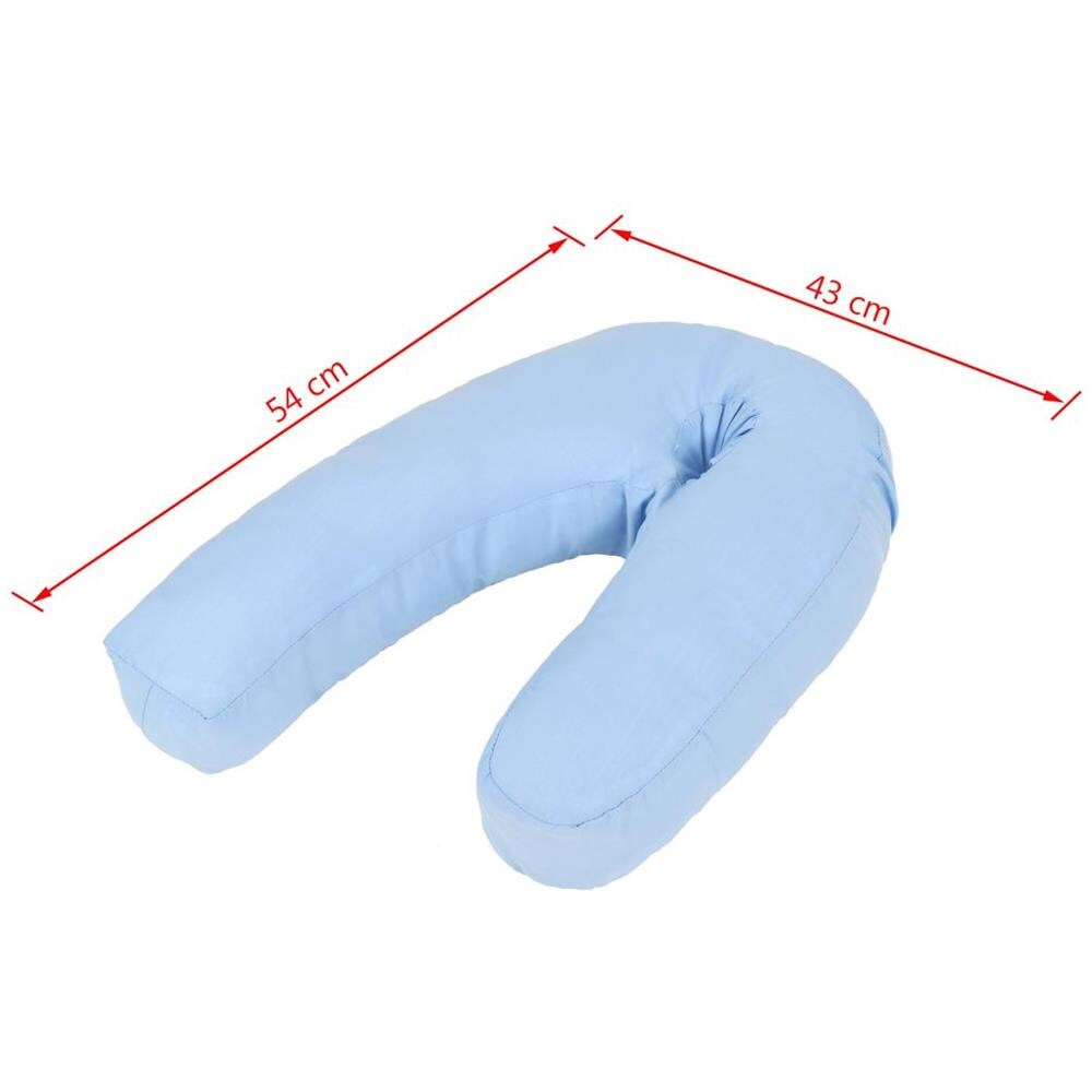 Cuscino per Gravidanza a Forma di J 54x (36-43) cm Blu - Foto 3