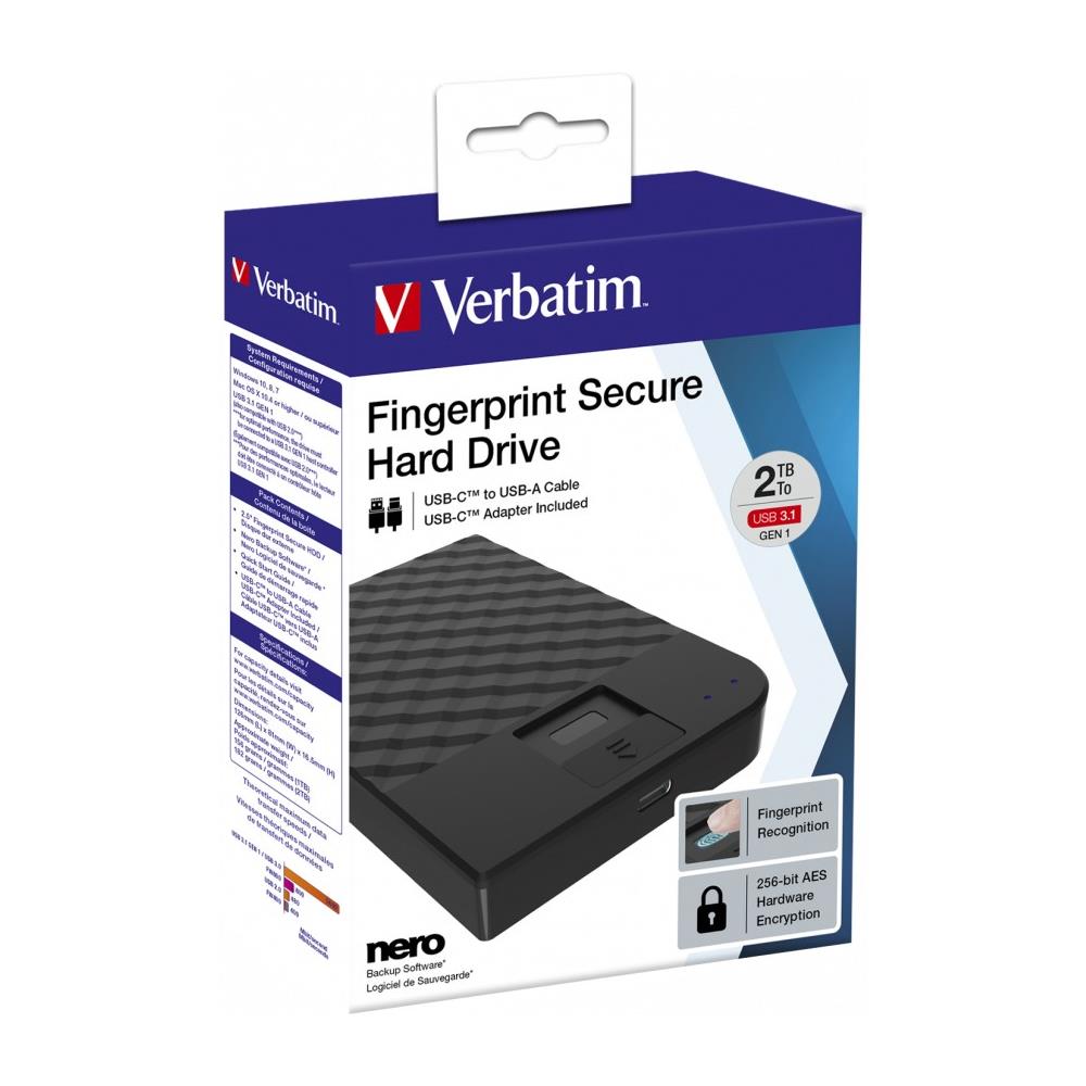 Hard Disk Esterno Fingerprint Secure 2 TB Interfaccia USB 3.0  - Foto 5