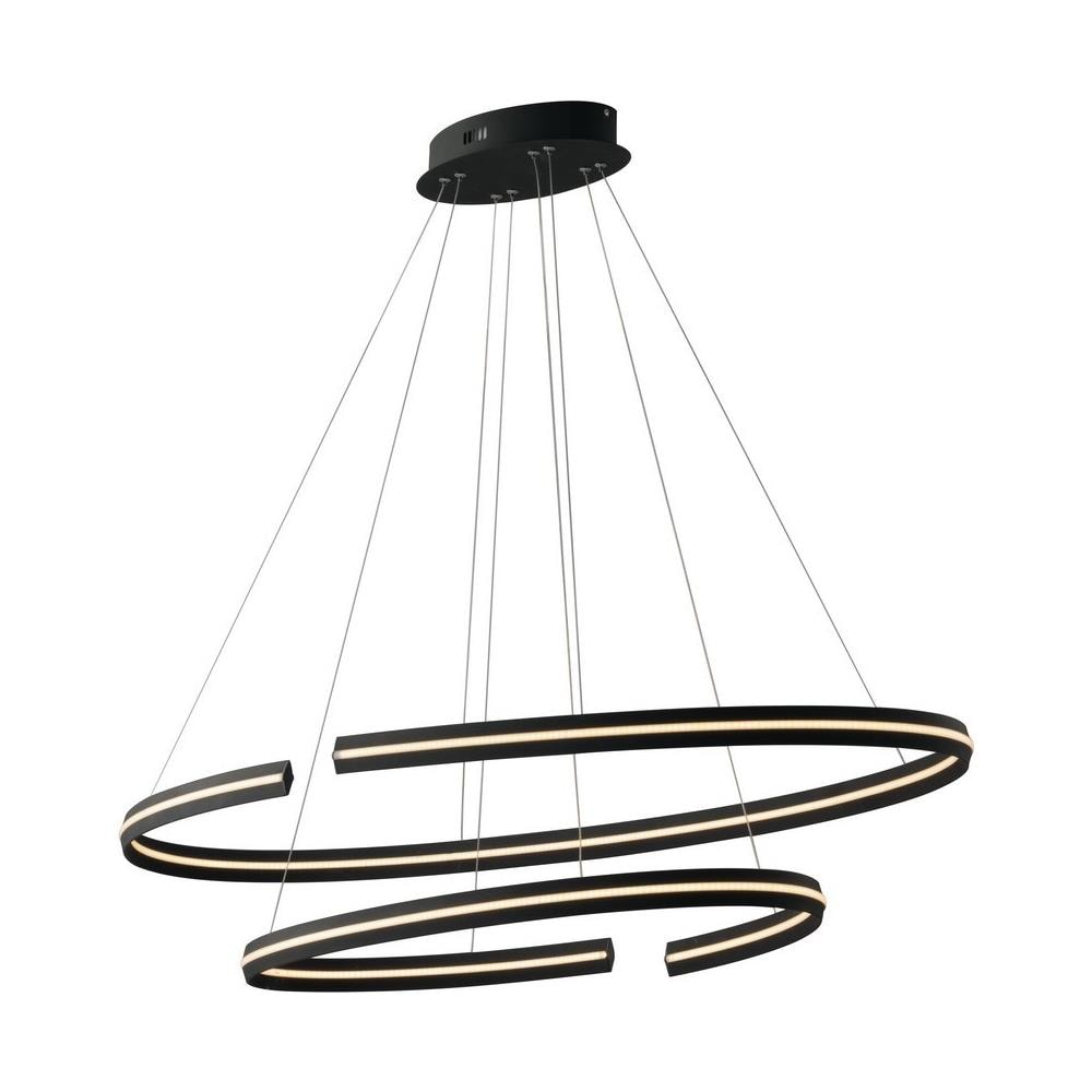 Lampadario Led Clarke Nera 110w 6600lm 4000k 120x60cm+80x40cm - Foto 2