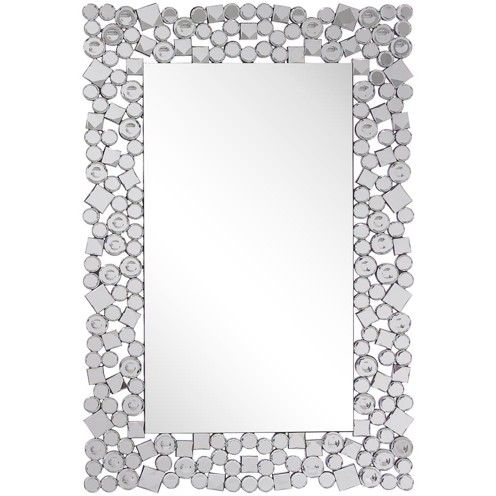 Specchio Da Parete Argento 60 X 90 Cm Mernel - Foto 1