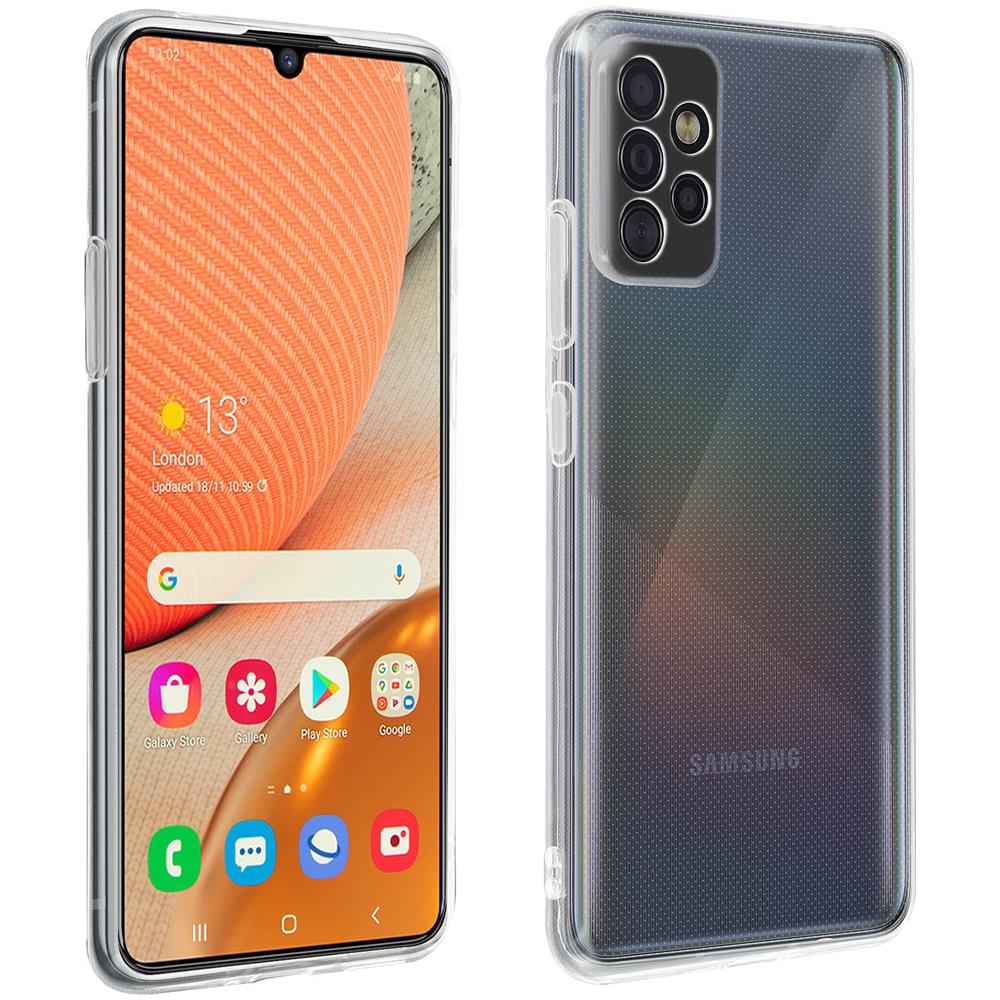 Cover Samsung Galaxy A72 Silicone + Vetro Temperato Bordi Neri - Foto 1