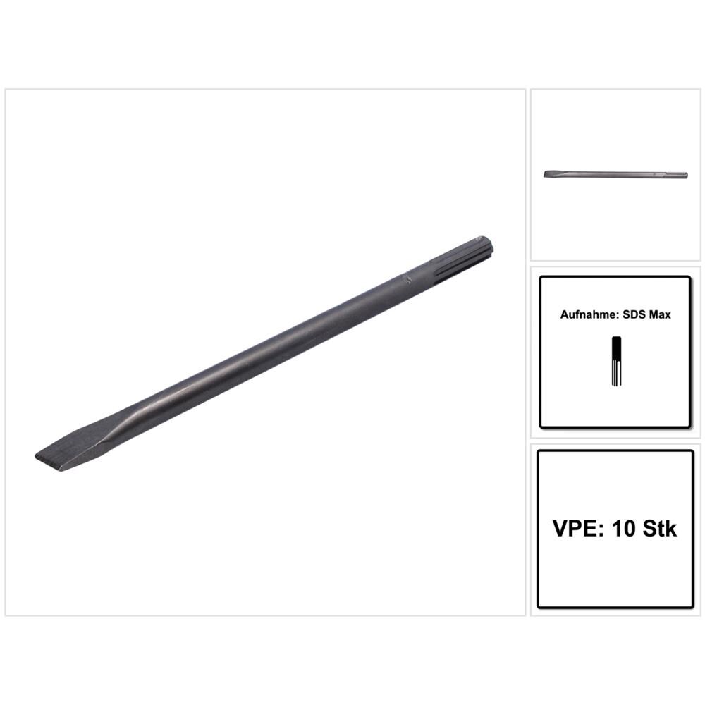 Scalpello Piatto 25 X 400 Mm Sds Max - 10 Pz. (D-34213-10)  - Foto 1