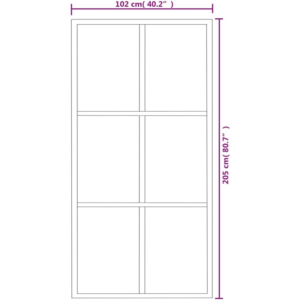 Porta Interna VidaXL 76x201.5cm | Bianco Opaco Con Vetro E Alluminio | Design Moderno E Funzionale - Foto 13