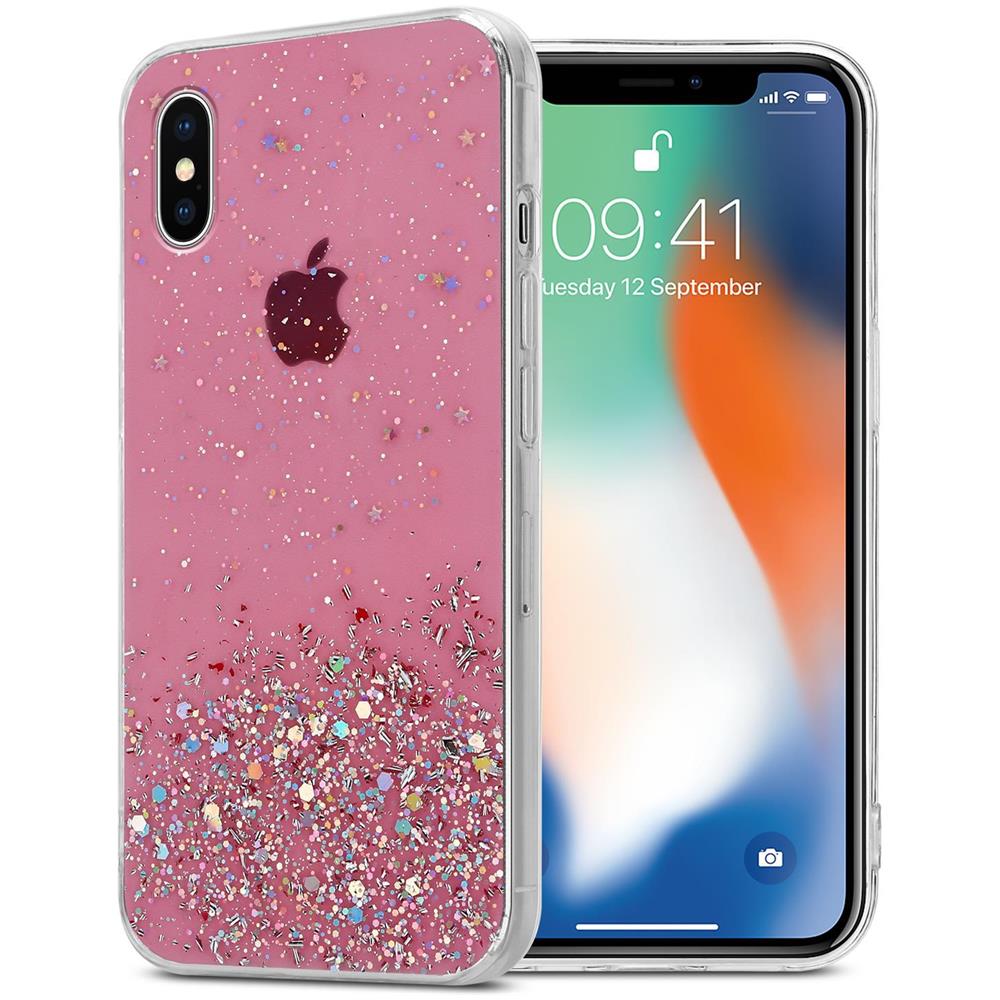 Cadorabo Custodia Compatibile Con Apple Iphone Xs Max In Rosa Con Glitter - Coperchio Protettivo In Silicone Tpu Flessibile Con Glitter Scintillanti - Foto 1