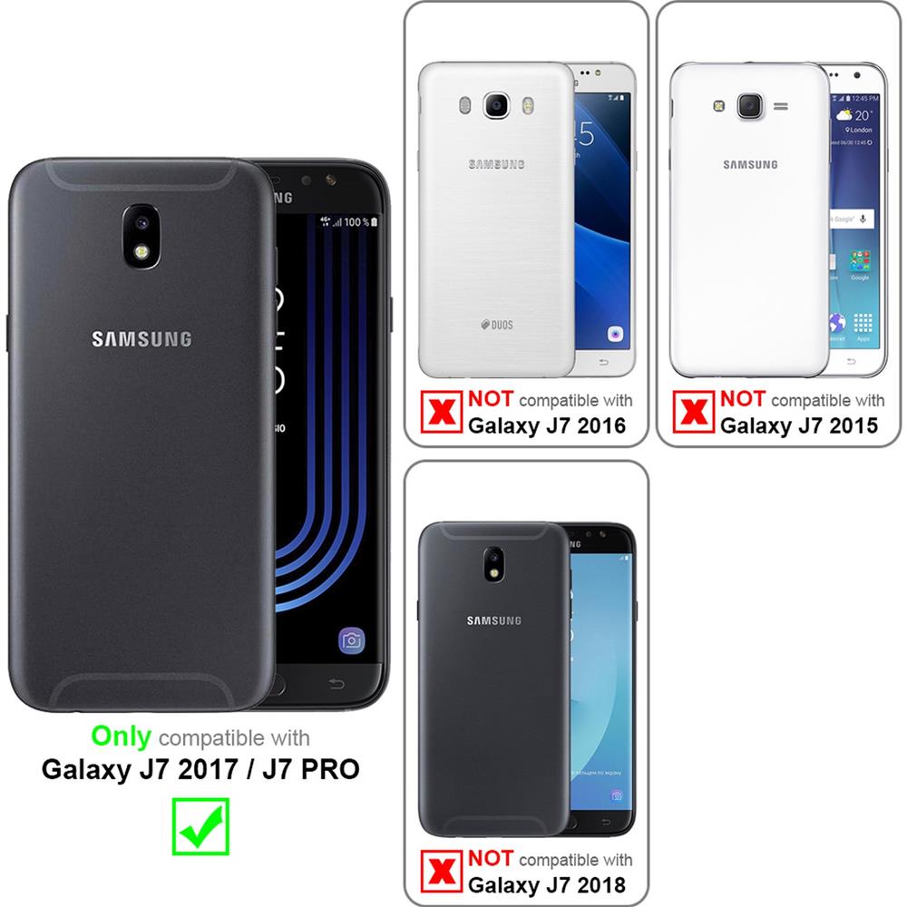 3x Pellicola Di Armatura Compatibile Con Samsung Galaxy J7 2017 In Elevata Trasparenza - 3x Vetro Temperato (tempered) Di Protezione Del Display In Durezza 9h Con 3d Touch - Foto 2