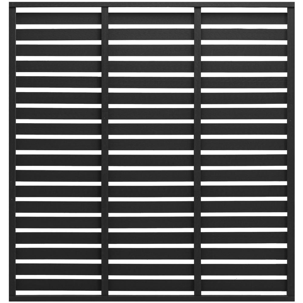 Pannello di Recinzione in WPC 180x180 cm Nero - Foto 1