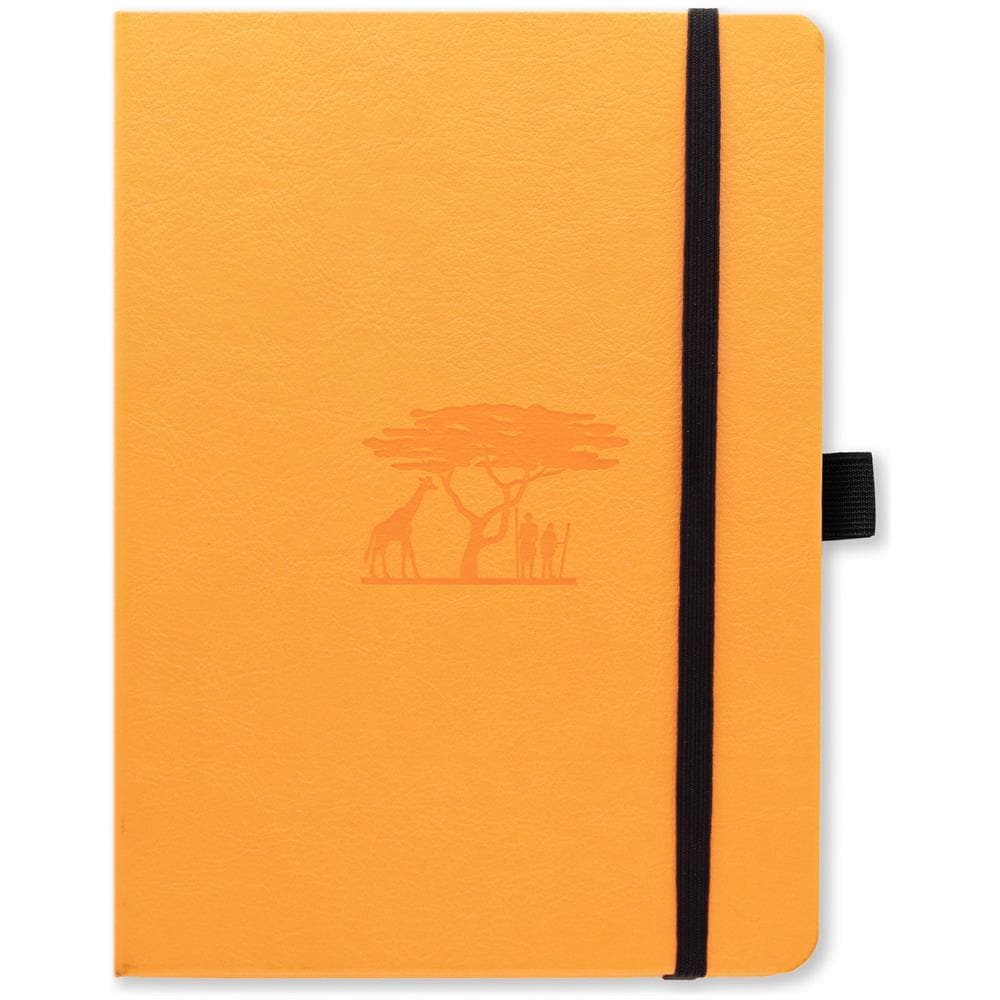 Dingbats* Earth Taccuino A5 - Tangerine Serengeti Puntinato - Diario A Carta D'avorio 100g /m² - Quaderno Di Schizzi A Copertura Rigida, Pagine Numerate, Pagine Di Indice E Chiave - Foto 1