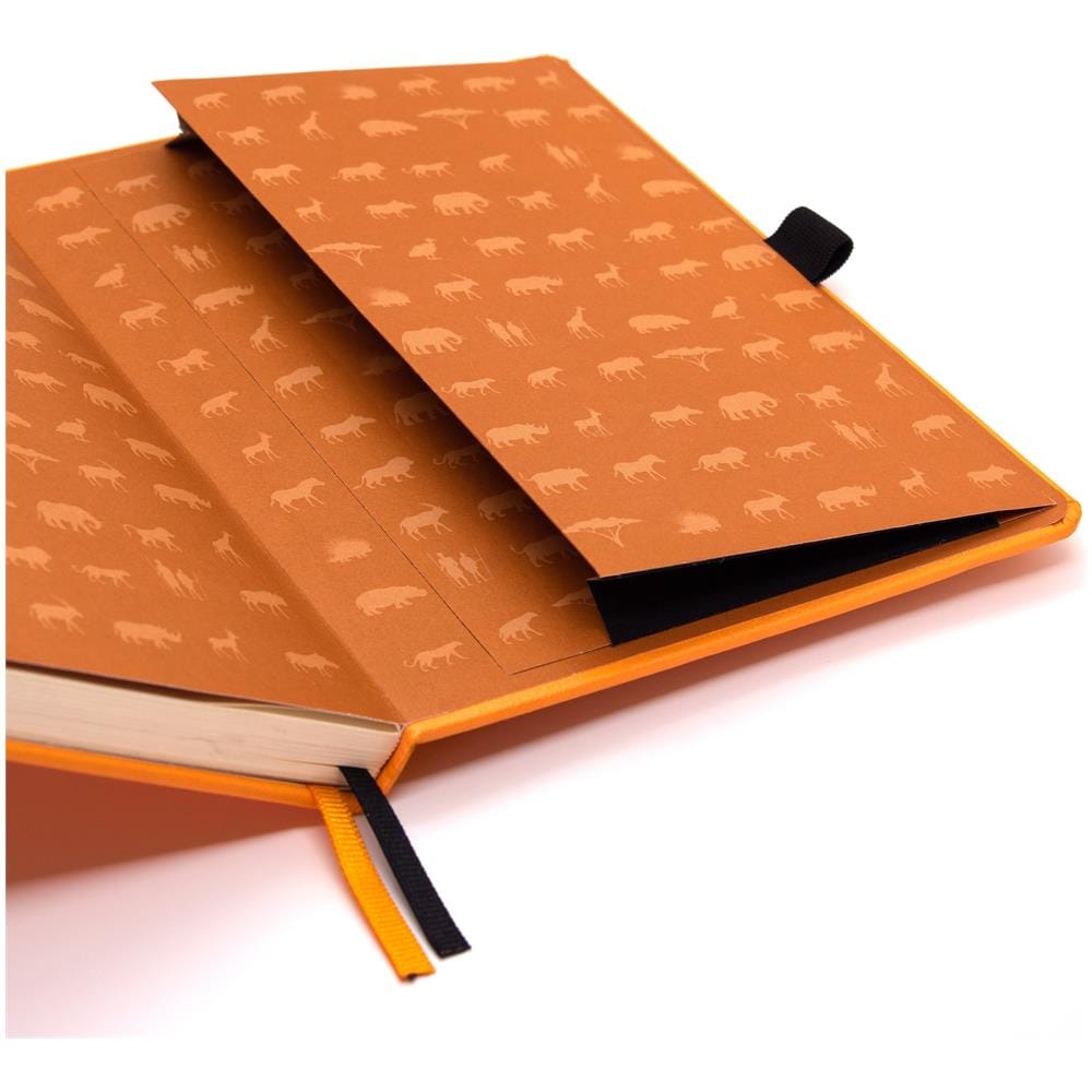 Dingbats* Earth Taccuino A5 - Tangerine Serengeti Puntinato - Diario A Carta D'avorio 100g /m² - Quaderno Di Schizzi A Copertura Rigida, Pagine Numerate, Pagine Di Indice E Chiave - Foto 8