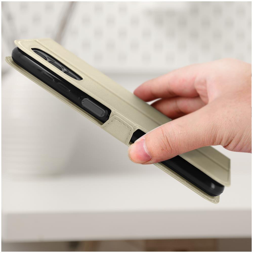 Custodiasamsung Galaxy A13 4g Doppia Finestra Supporto Video Oro - Foto 5