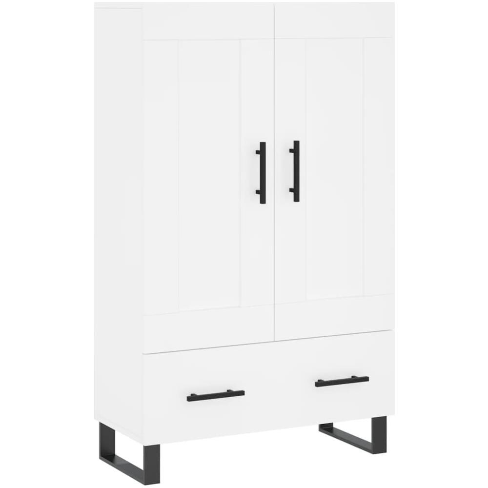 Credenza Bianca 69,5x31x115 Cm In Legno Multistrato - Foto 2
