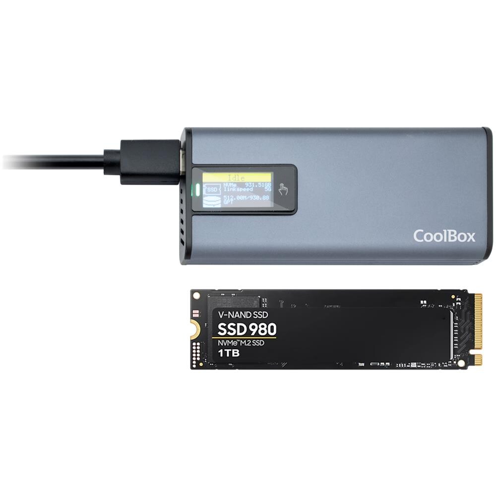 COO-MCM-M2F contenitore di unità di archiviazione Box esterno SSD Grigio M. 2 - Foto 2