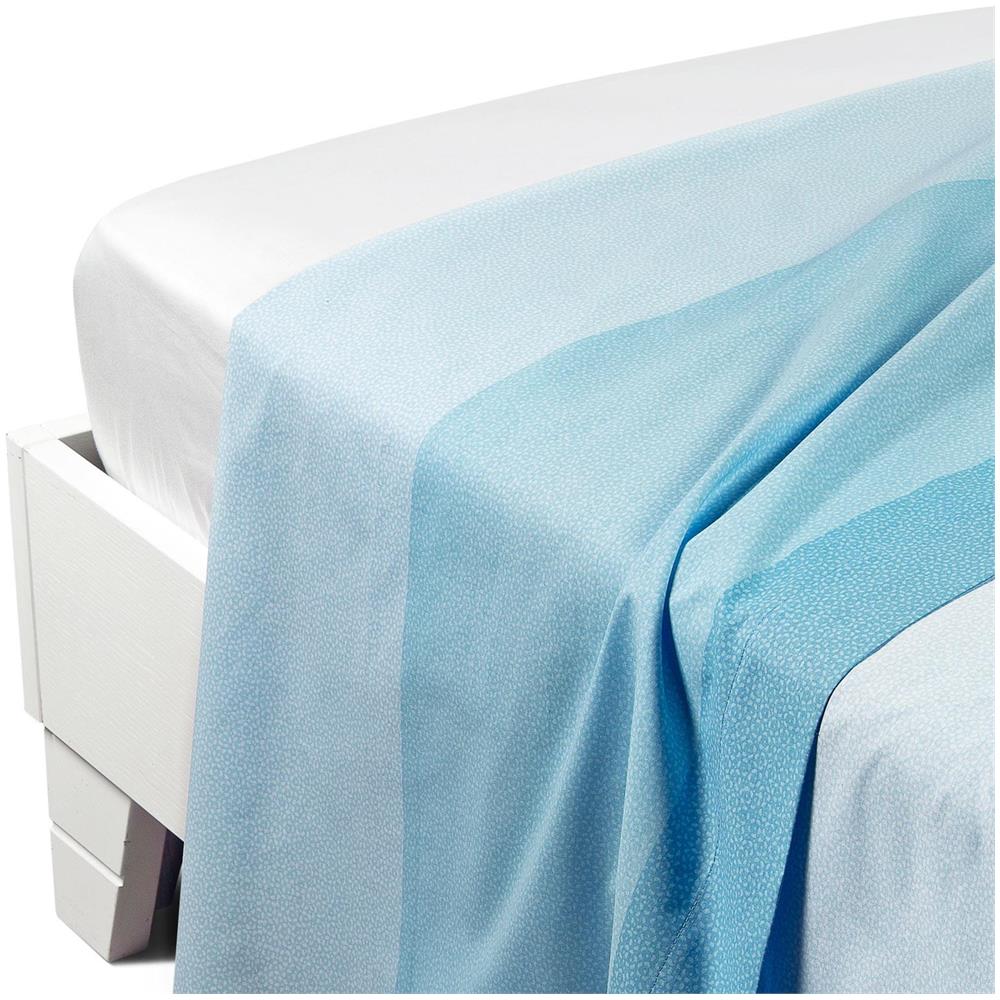 Lenzuolo Superiore Home Joy In Cotone Colore Turchese Misura Matrimoniale - Foto 1