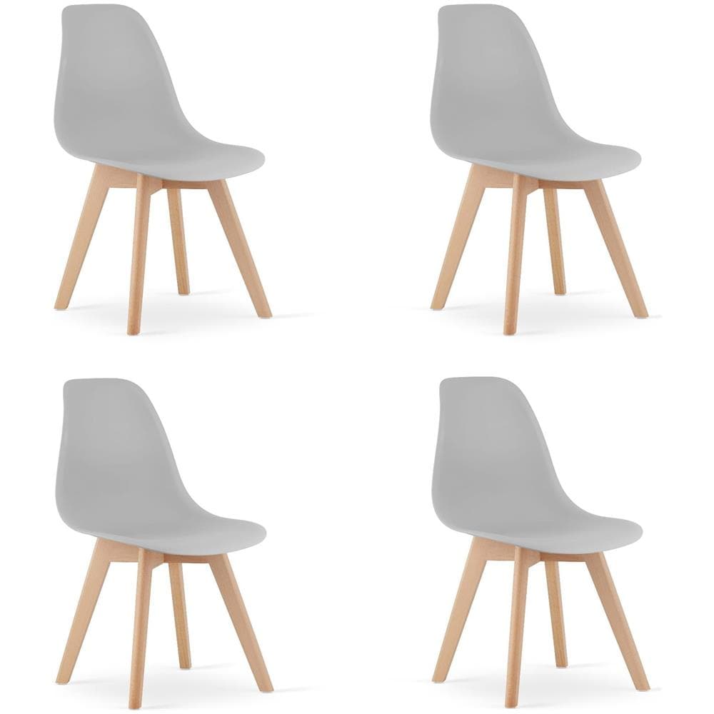 KITO SEDIA Sala da pranzo ergonomica in legno grigio x4 - Foto 1