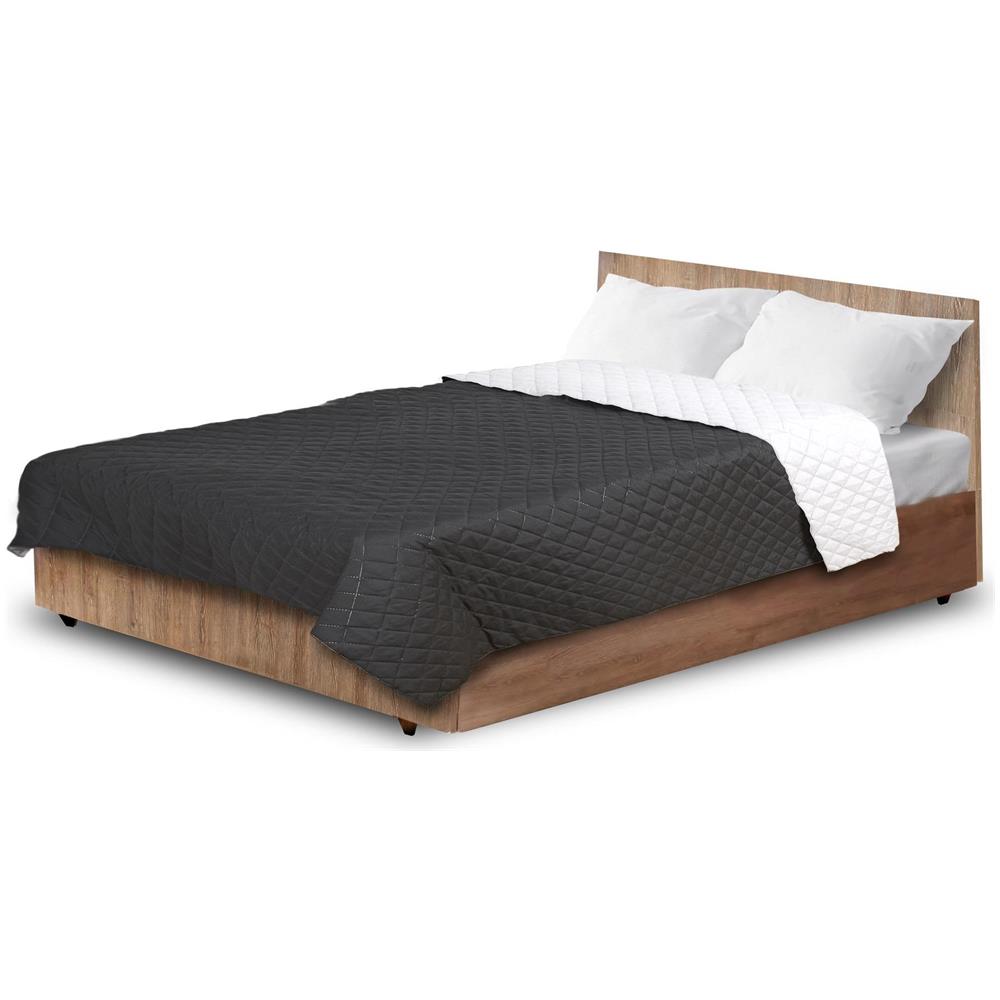 Copriletto Ultrasuoni 200x220 cm Nero e Bianco, Trapunta Morbida - Foto 1