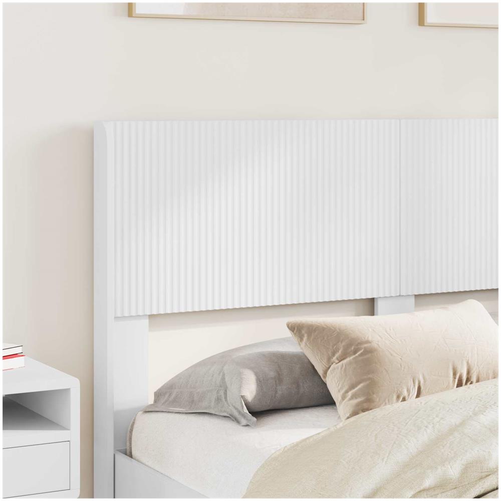 Struttura del letto con stoccaggio e testata Bianco - Foto 2