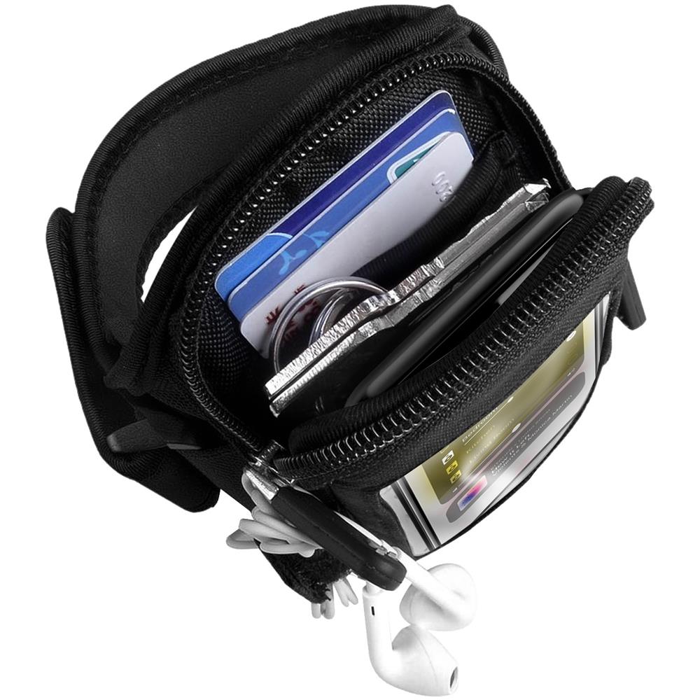 Fascia Da Braccio Sport Neoprene Nero Multitasche Smartphone Taglia 3xl - Foto 1