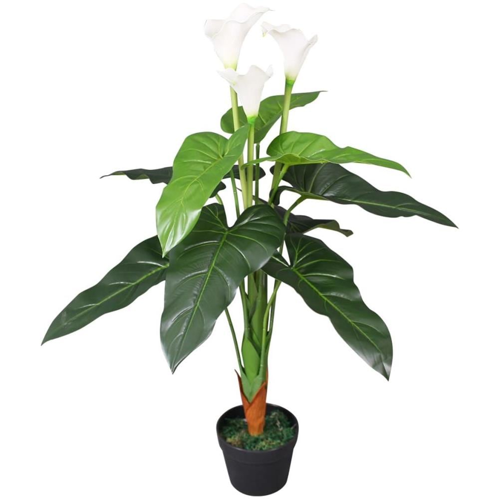 Calla Lily Artificiale Con Vaso 85 Cm Bianco - Foto 1