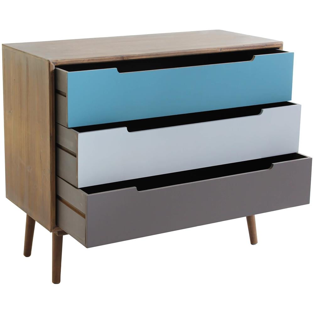 Adeline - Mobile 3 Cassetti In Mdf Multicolor - Foto 2