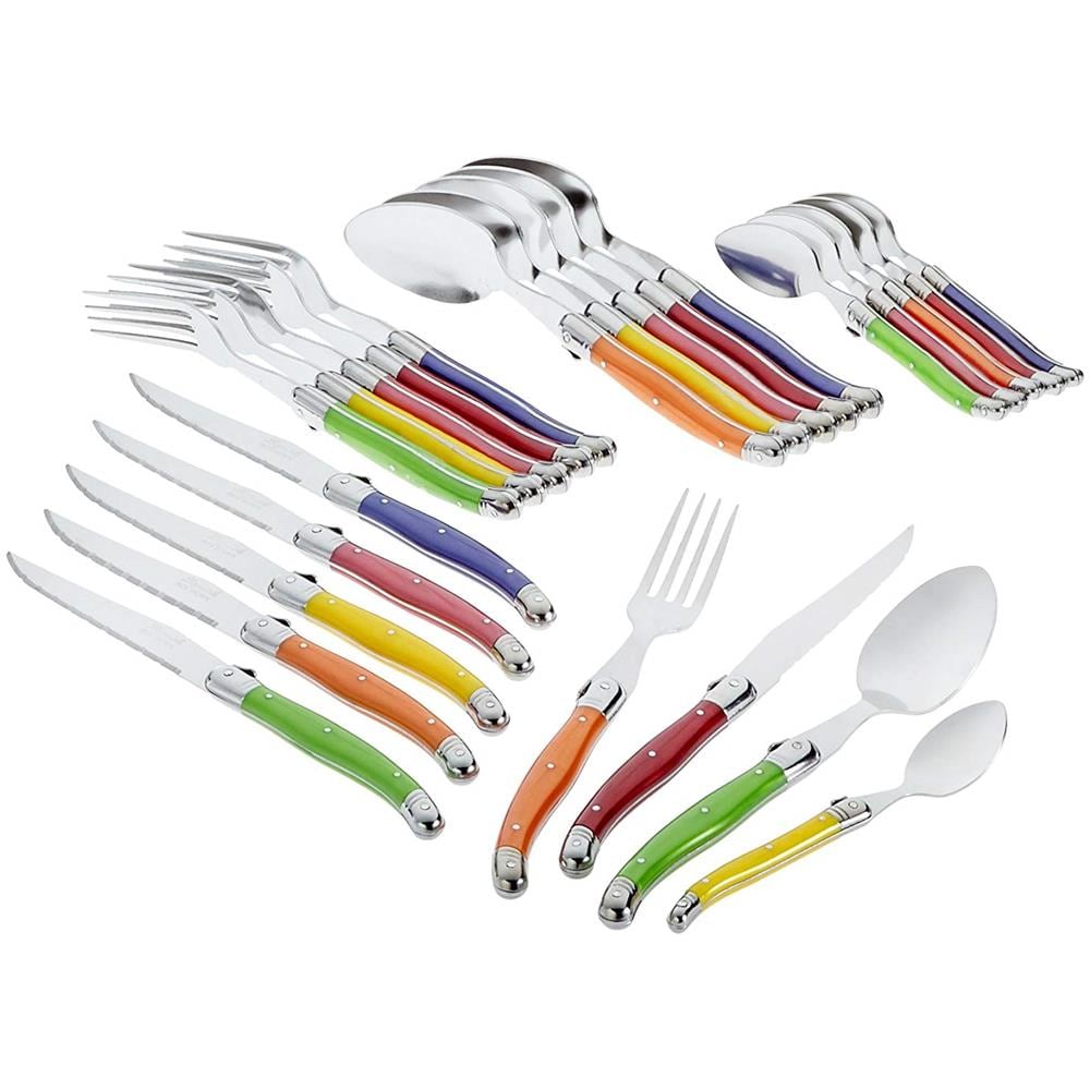 I7214p Servizio Di Posate Laguiole 24 Pezzi Manici Pastello - Foto 1