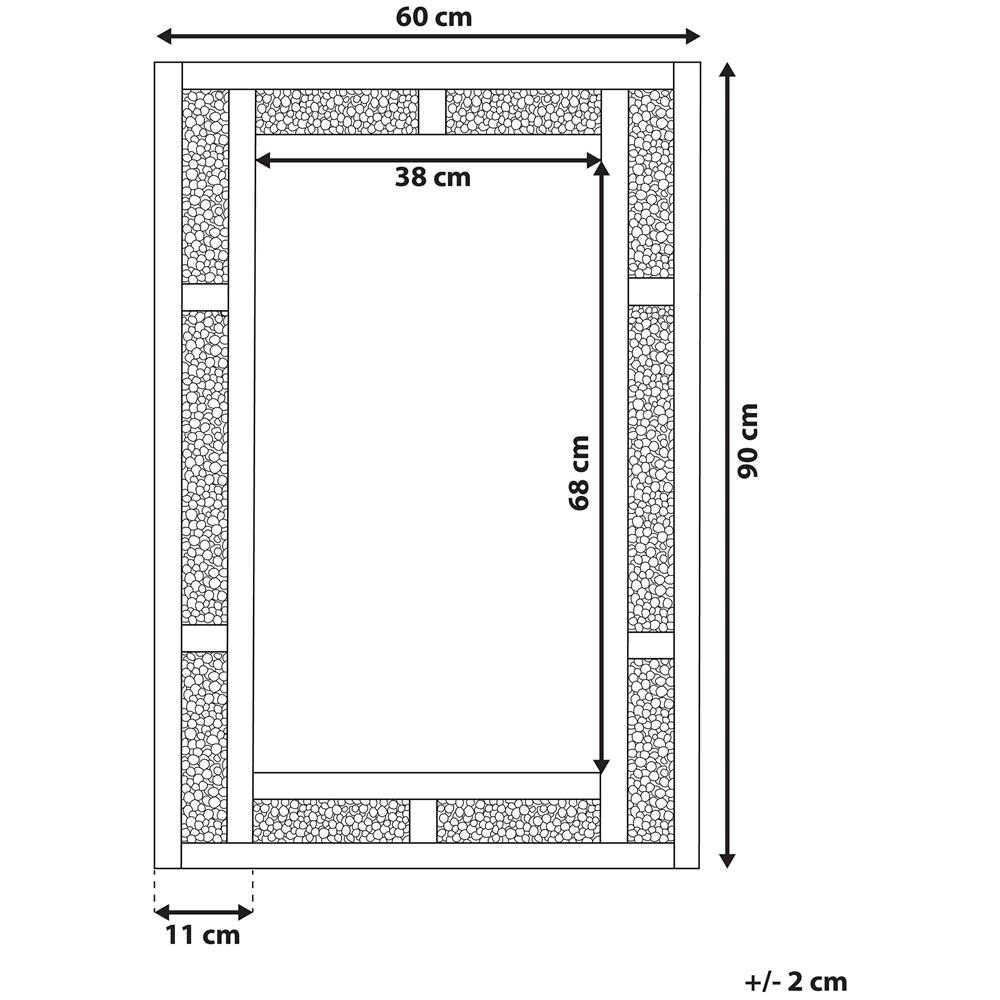 Specchio Da Parete Argento 60 X 90 Cm Avrille - Foto 2