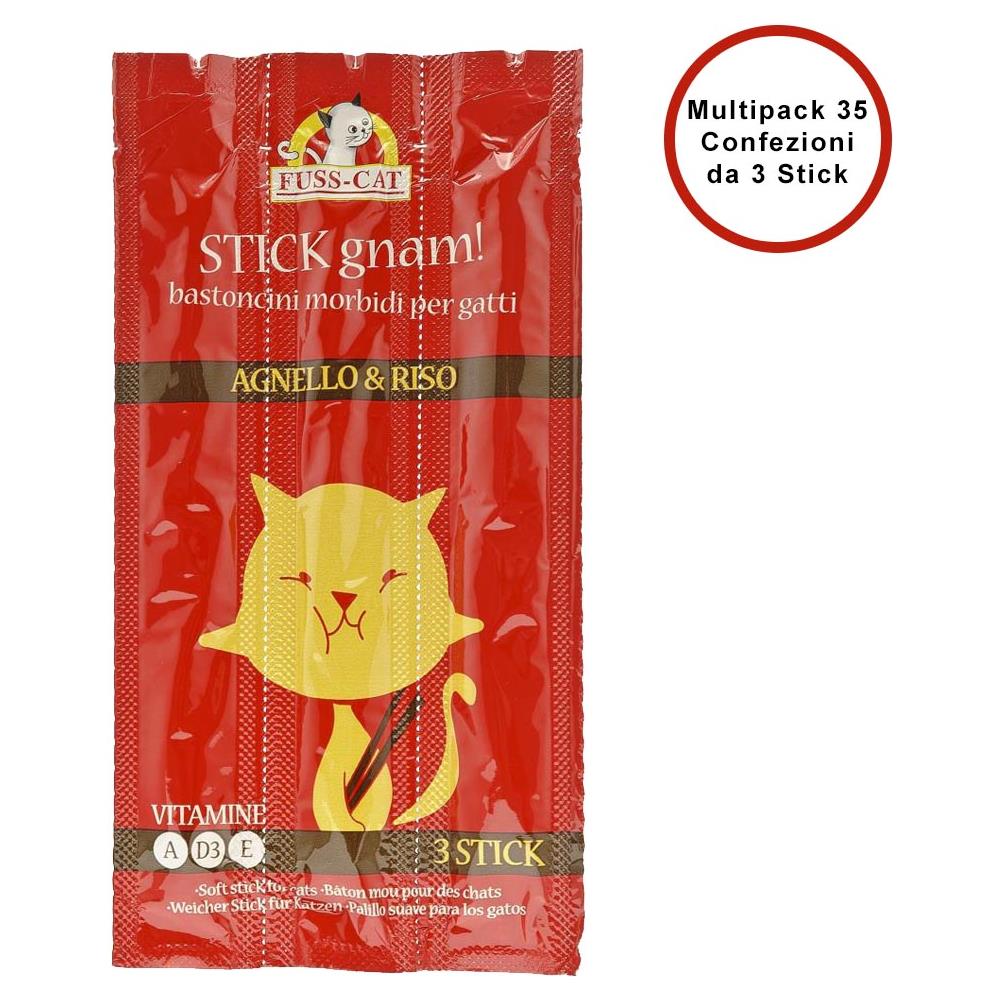 Multipack Da 35 Buste Di Snack Per Gatti Stick Morbidi Gnam Gatto Agnello E Riso - Foto 1