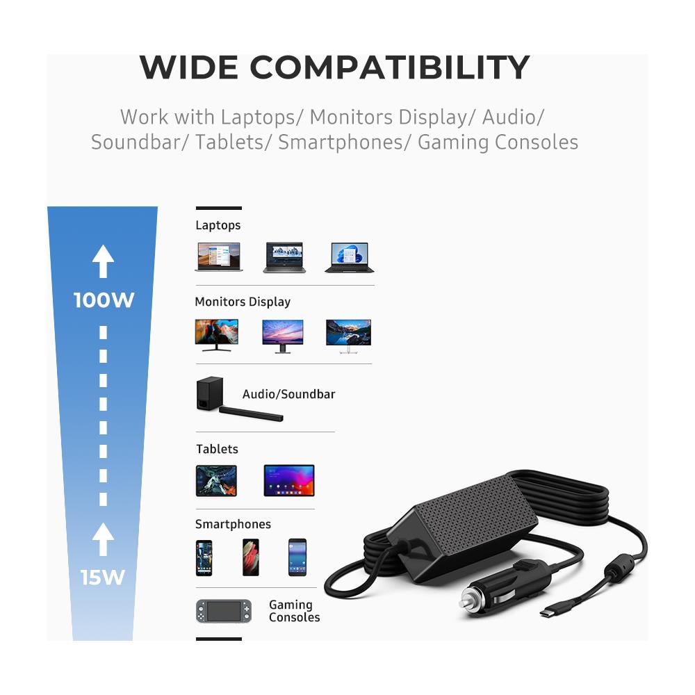 Storage AA-100USB-C-BTI adattatore e invertitore Interno 100 W Nero - Foto 2