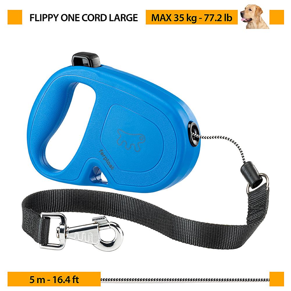 Guinzaglio Allungabile Per Cani Grandi Flippy One Cord L, Cordino Retraibile 5 M, Max 35 Kg, Rosso - Foto 2