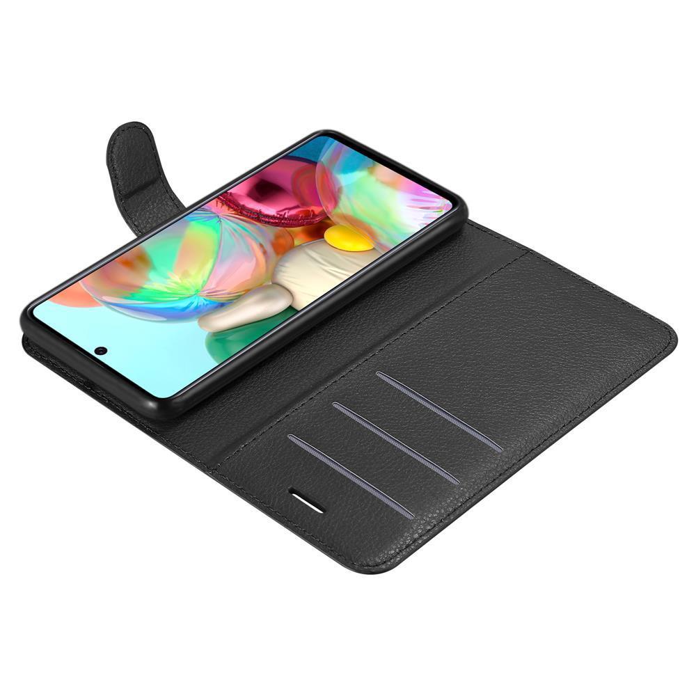 Custodia Compatibile Con Samsung Galaxy A51 In Nero Carbone - Coperchio Protettiva Con Chiusura Magnetica, Funzione Stand E Tasca Per Le Carte - Foto 8