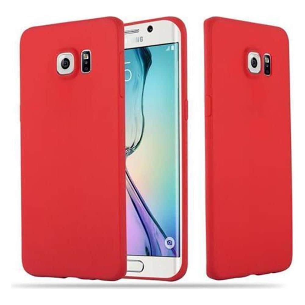 Custodia Compatibile Con Samsung Galaxy S6 Edge In Candy Rosso - Coperchio Protettivo In Silicone Tpu Flessibile - Foto 1