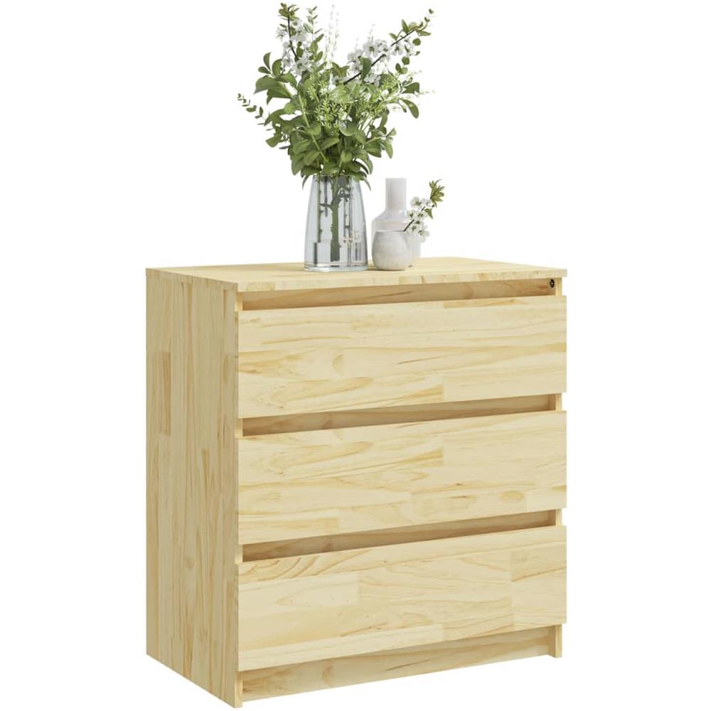 Comodino 60x36x64 cm in Legno Massello di Pino - Foto 3