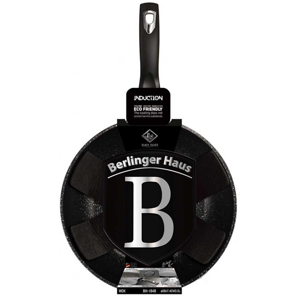 Granite Wok 28cm Berlingerhaus Nero Argento Bh-1848 - Foto 4
