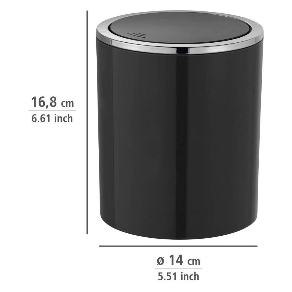 Cestino Della Spazzatura, Bagno Swing 2l, Colore Nero, - Foto 2