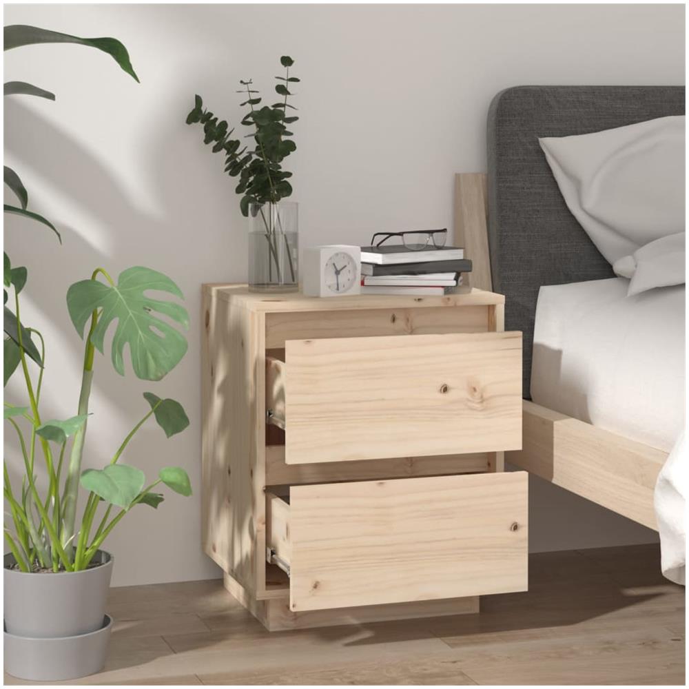 Comodino 40x35x50 Cm In Legno Massello Di Pino - Foto 3