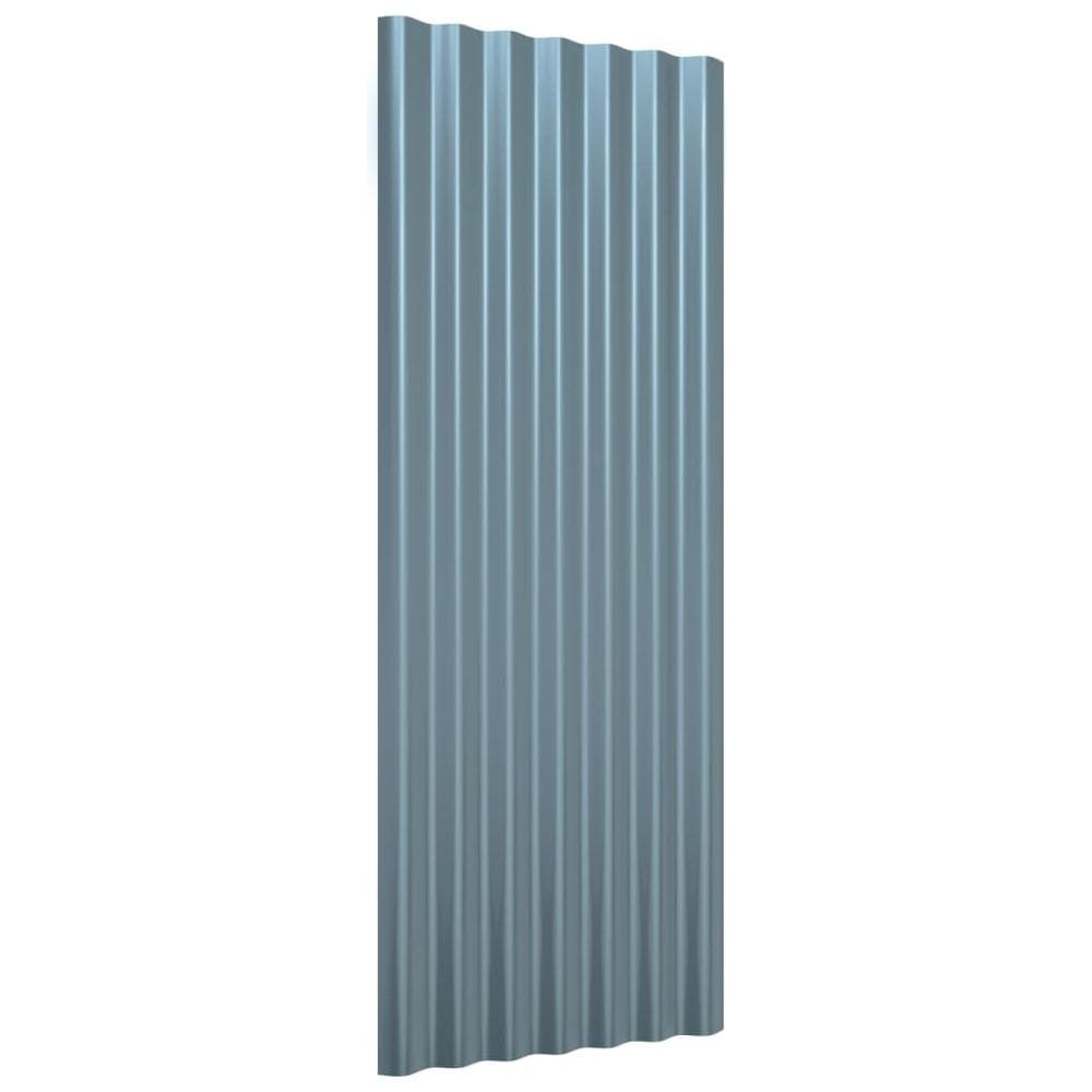 Pannelli Tetto 12pz Acciaio Verniciato A Polvere Grigi 100x36cm - Foto 3