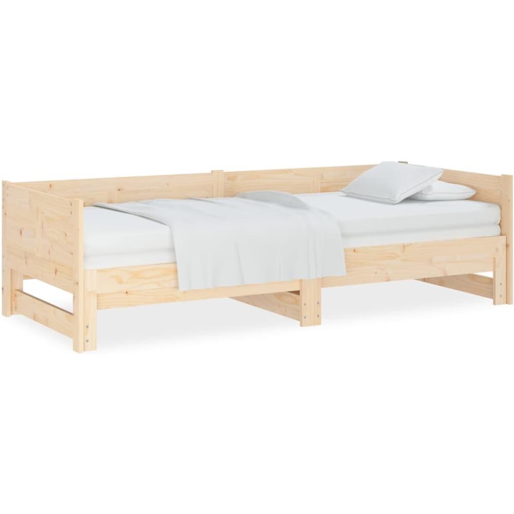 Dormeuse Estraibile In Legno Massello Di Pino 2x (80x200) Cm - Foto 2