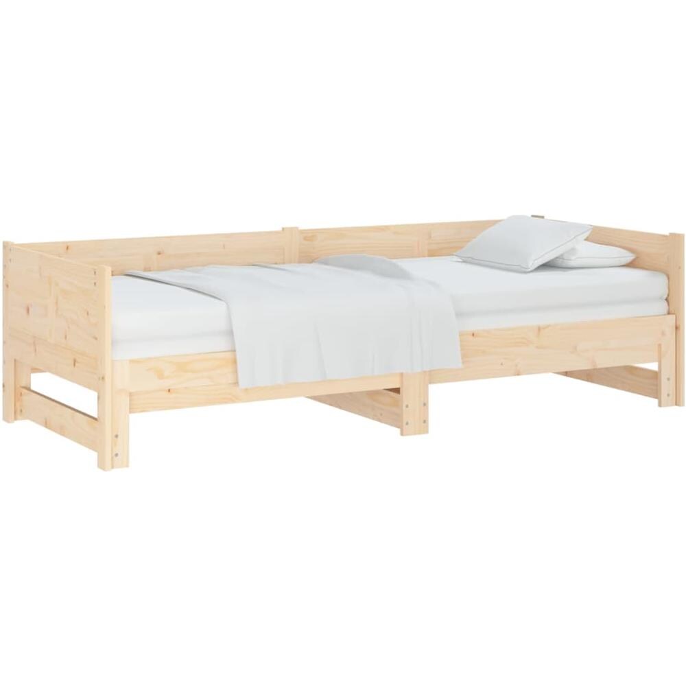 Dormeuse Estraibile In Legno Massello Di Pino 2x (80x200) Cm - Foto 3