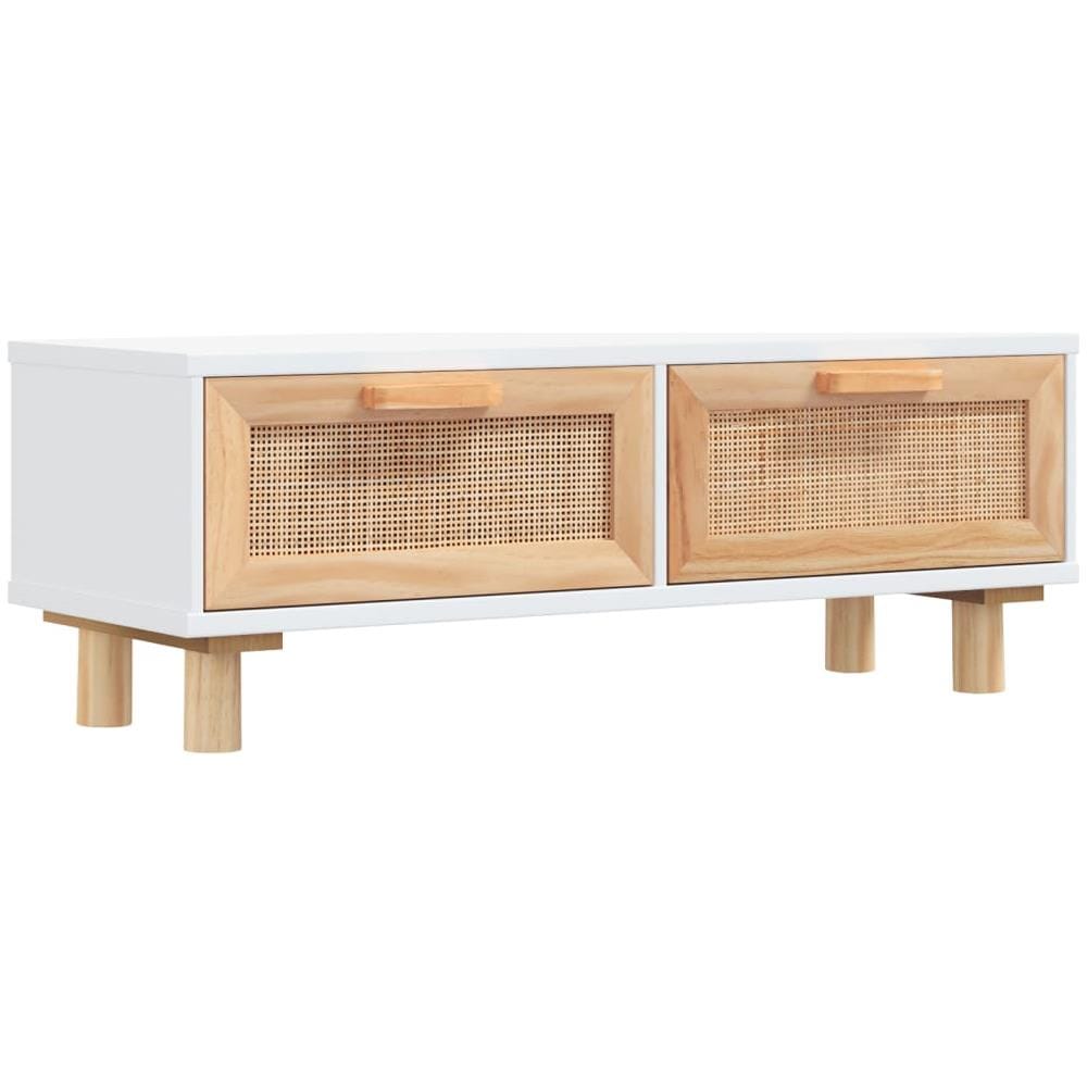 Tavolino Bianco 80x40x30cm Legno Multistrato E Massello Di Pino - Foto 1