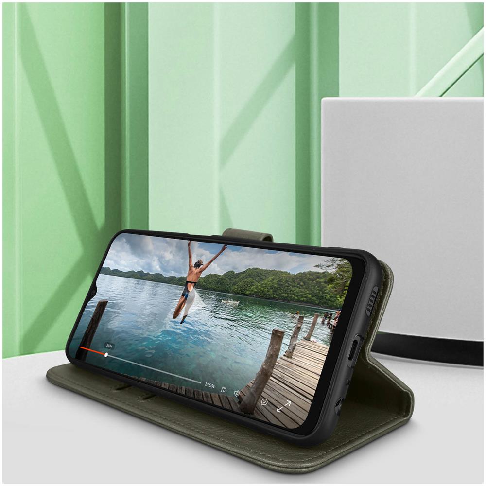 Custodia Per Samsung Galaxy A13 4g, Portacarte E Funzione Supporto Grigia - Foto 2