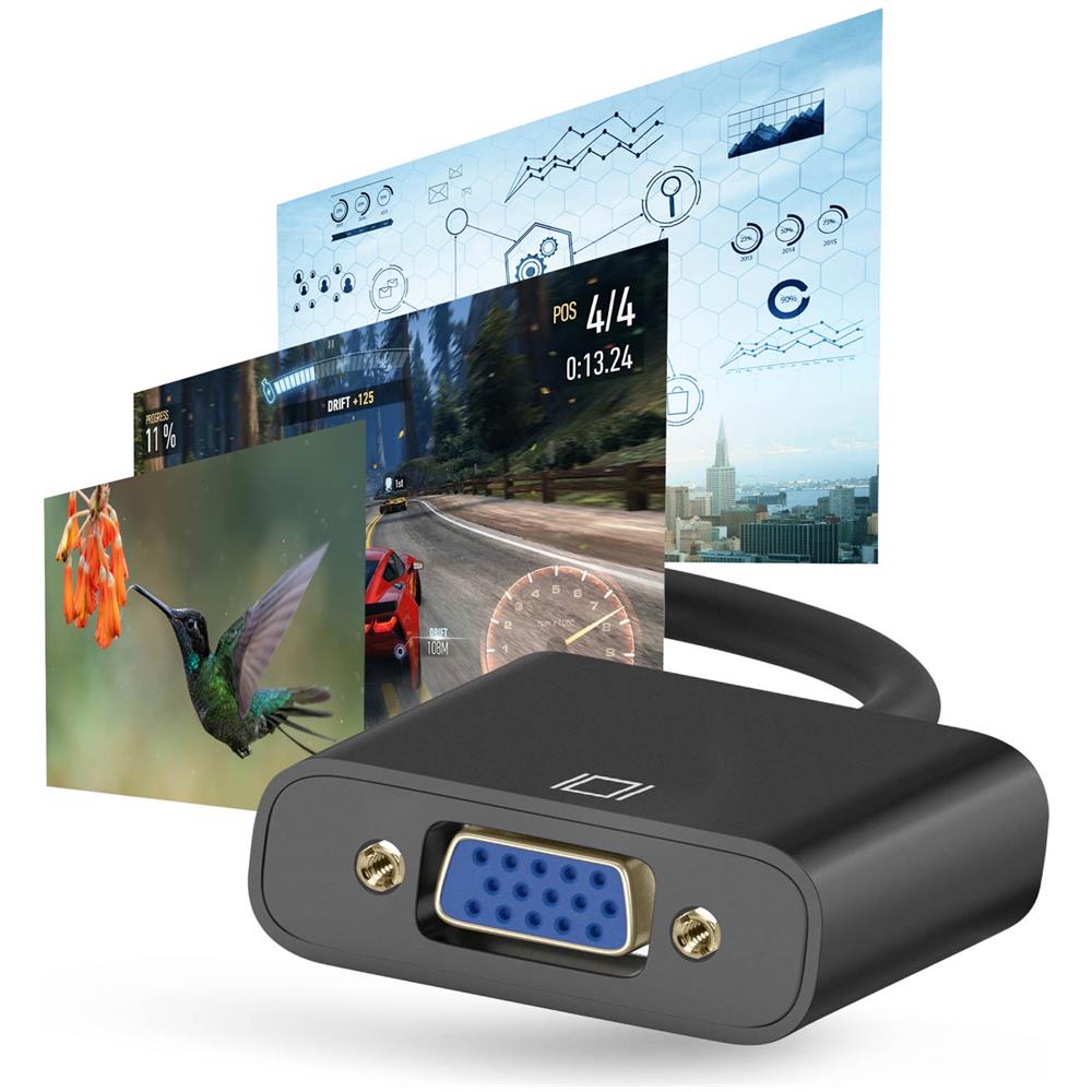 Adattatore Da Hdmi Maschio A Vga Femmina Qualità Immagine Hd 1080p 20 Cm Nero - Foto 2