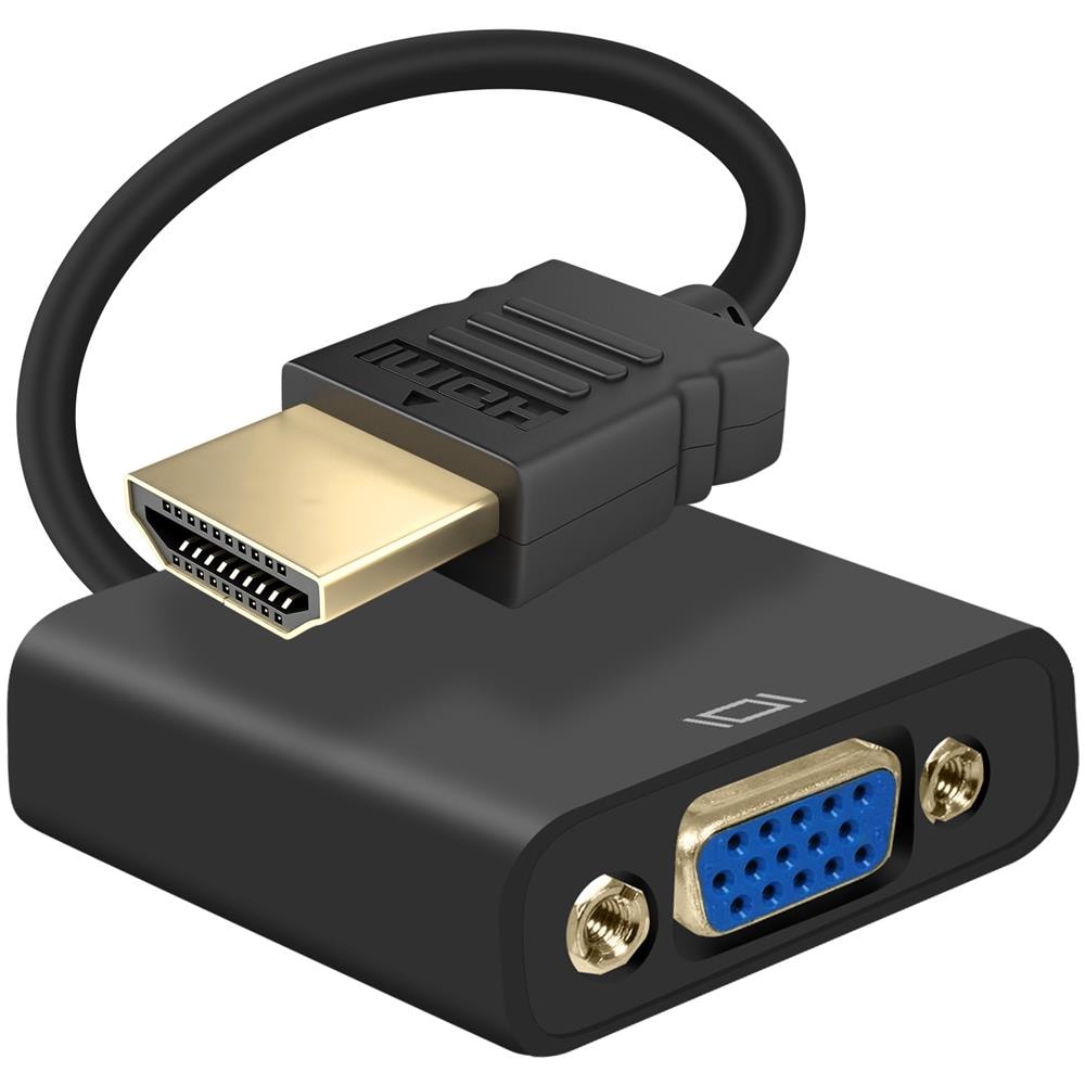Adattatore Da Hdmi Maschio A Vga Femmina Qualità Immagine Hd 1080p 20 Cm Nero - Foto 1