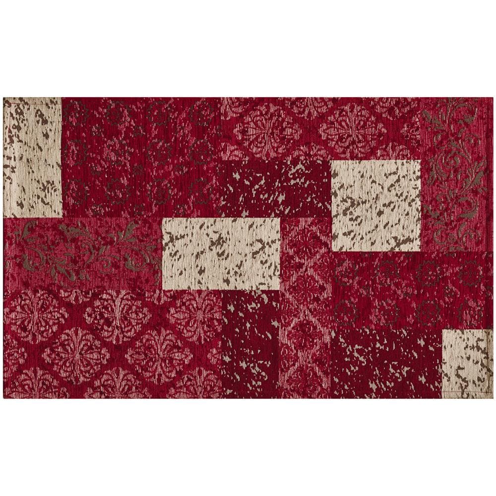 Tappeto Velour Antiscivolo Da Camera E Salotto Disegno Saturno Rosso By Suardi 85x150 Cm Rosso - Foto 1