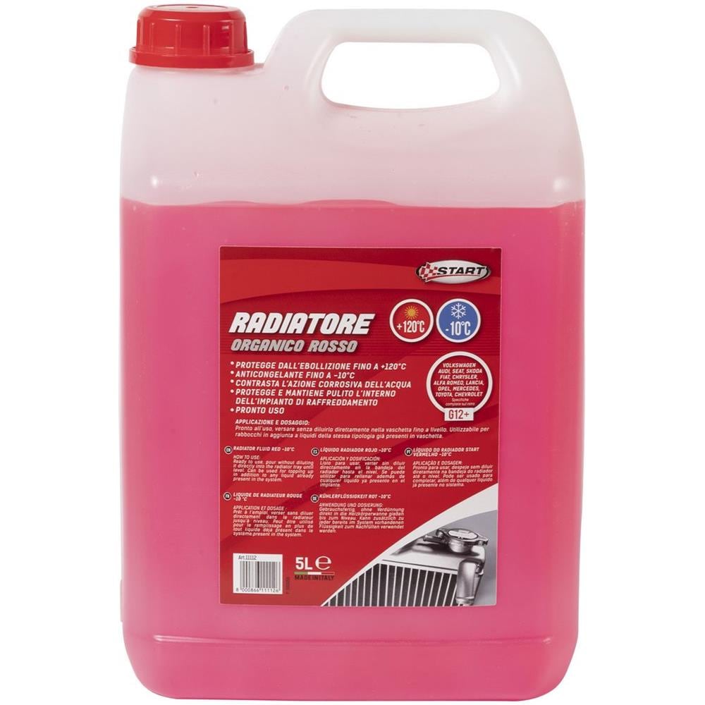 Liquido Radiatore Organico Rosso G12+ Da 5 Litri - Contrasta Lâ€™azione Corrosiva Dellâ€™acqua - Protegge Dallâ€™ebollizione Fino A +120â°c E Agisce Da Anticongelante Fino A -10â°c - Foto 1